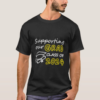 T-shirt Soutenir Notre Classe Grad De 2024 Fier Parents De