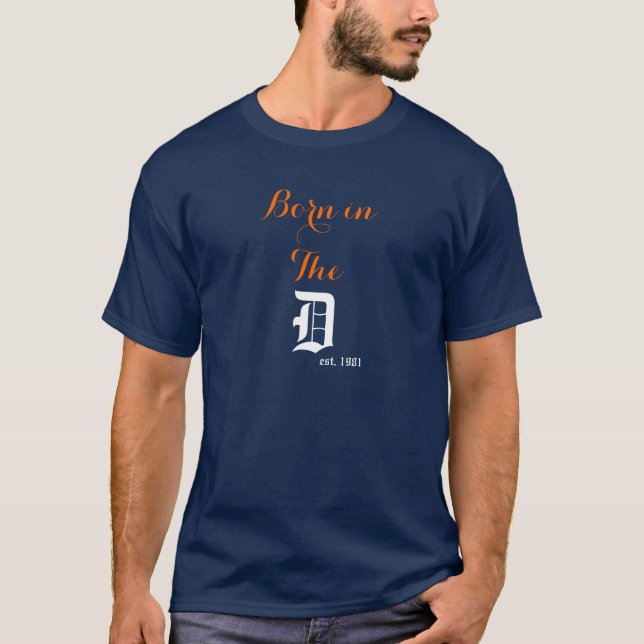 T-shirt Soutenu dans la chemise de naissance de "D" - (Devant)
