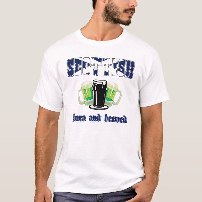 T-shirt Soutenu écossais et brassé (Devant)