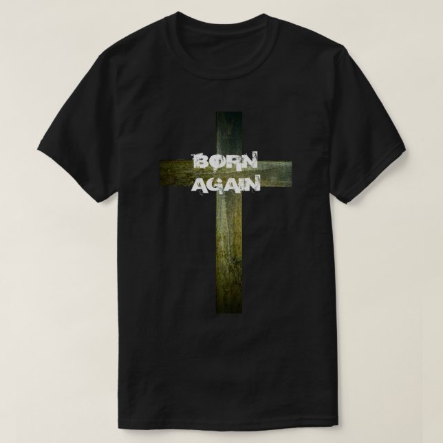 T-shirt "Soutenu encore avec la croix en bois " (Design devant)