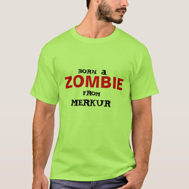 T-shirt Soutenu un zombi de merkur (Devant)