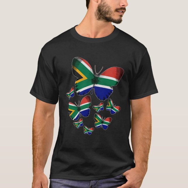 T-shirt South Africa Ideas Kids With Butterfly South Afric (Devant)