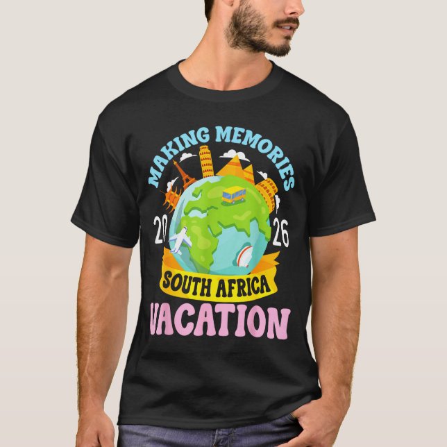 T-shirt South Africa Vacation 2026 Travel Making Memories  (Devant)