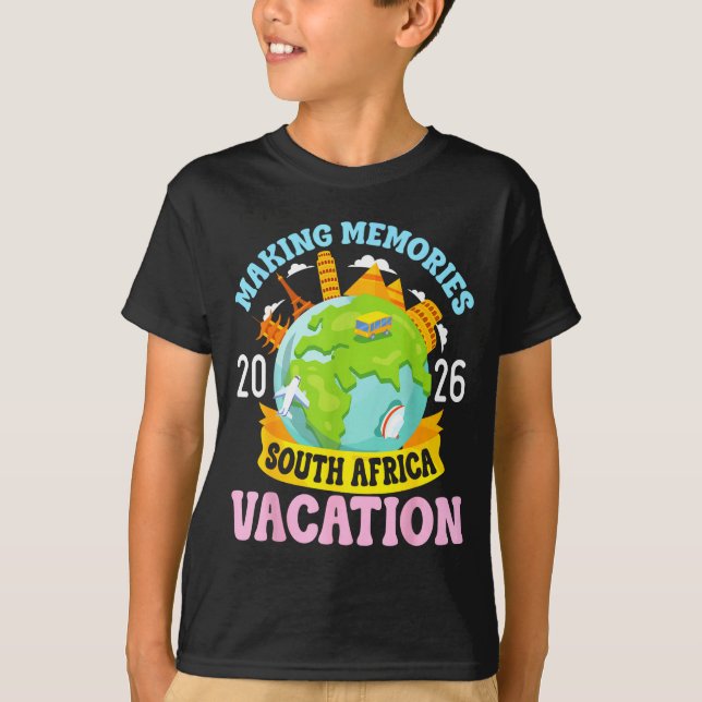 T-shirt South Africa Vacation 2026 Travel Making Memories  (Devant)