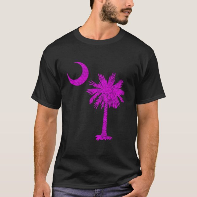 T-shirt South Carolina State Flag Palmetto Tree Crescent M (Devant)