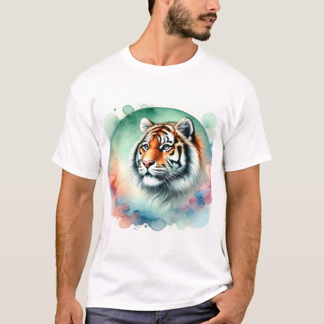 T-shirt South China Tiger 100924AREF148 - Watercolor (Devant)