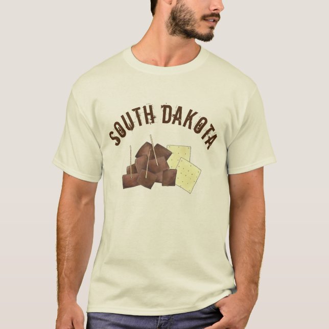 T-shirt South Dakota Chislic Cubed Meat Crackers SD Foie (Devant)