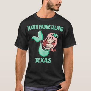 T-shirt South Padre Island Cute Mermaid Thème 