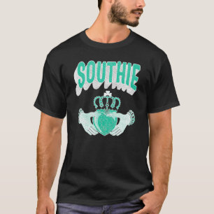 T-shirt Southie South Boston Irish Claddagh Celtic Distres