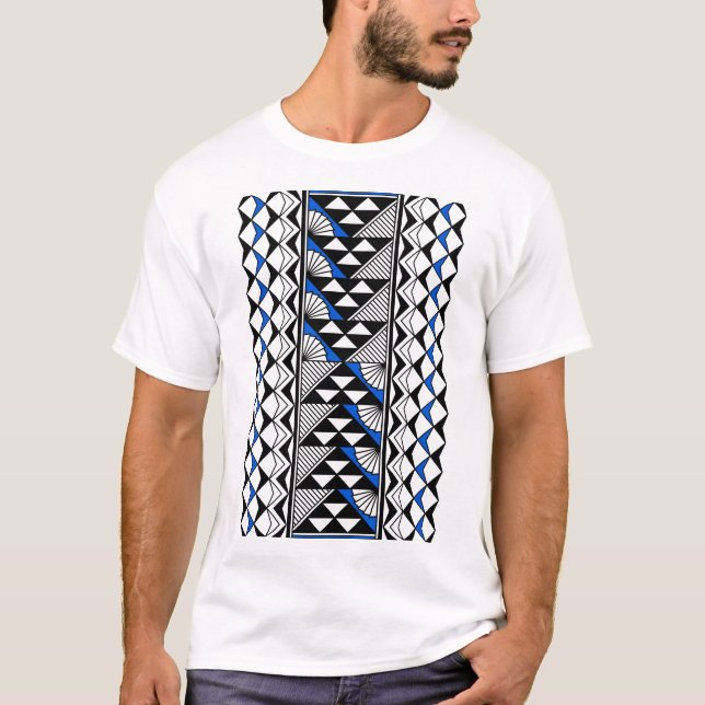 T-shirt Southwest Native Sun and Rain in Blue (Devant)