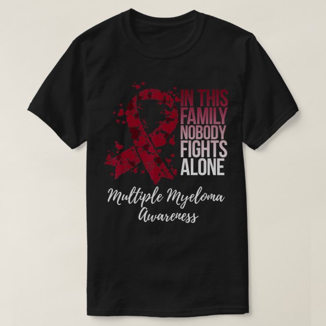 T-shirt Soutien à la famille Sensibilisation au myélome mu (Design devant)
