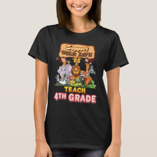 T-shirt Soutien à la faune Enseignant de 4e année Ki