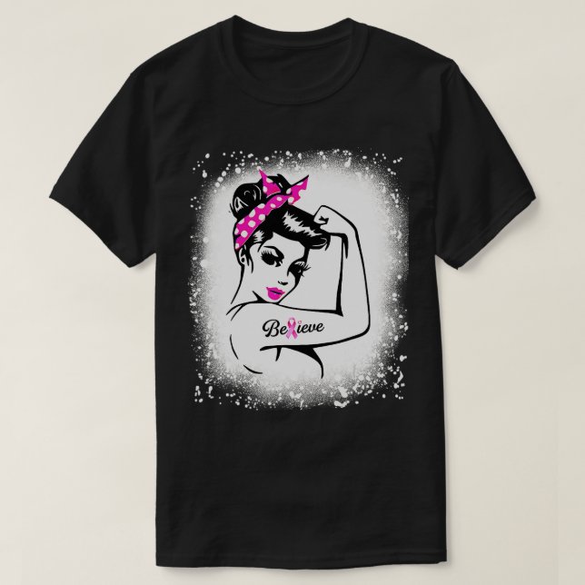 T-shirt Soutien à la sensibilisation des guerriers du canc (Design devant)