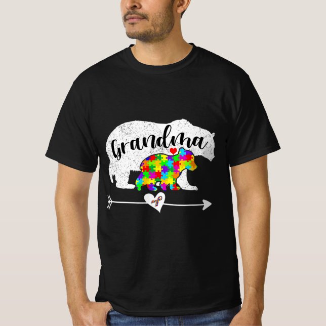 T-shirt Soutien à l'ours de grand-mère sensibilisation sur (Devant)