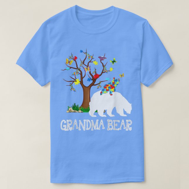 T-shirt Soutien à l'ours de grand-mère sensibilisation sur (Design devant)