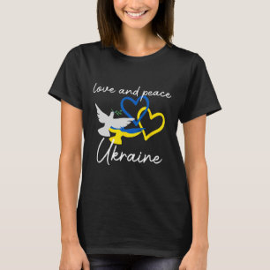 T-shirt Soutien à l'Ukraine Espoir Positivité Colombe Paci