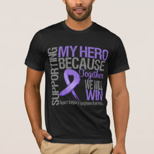 T-shirt Soutien à mon héros - Hodgkins Lymphoma Sensibilis