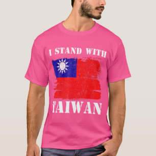 T-shirt Soutien à Taïwan Je suis avec le drapeau de Taïwan