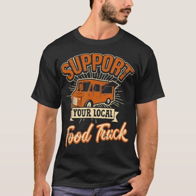 T-shirt Soutien à votre camion alimentaire Taco Cart Retro (Devant)