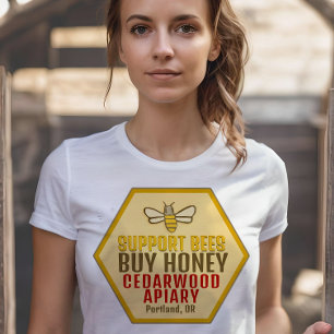 T-shirt Soutien Abeilles Acheter Miel Farmer's Market Apia
