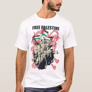 T-shirt soutien arabe au drapeau de la Palestine l