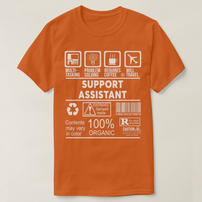 T-SHIRT SOUTIEN ASSISTANT NICE DESIGN (Design devant)