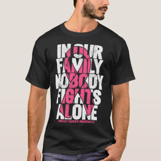 T-shirt Soutien au cancer du sein Famille rose Cancer du s