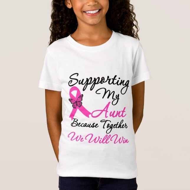 T-Shirt Soutien au cancer du sein (tante) (Devant)