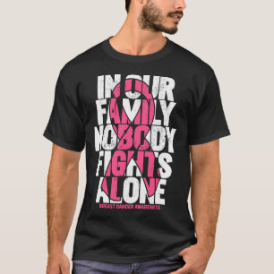 T-shirt Soutien au cancer Famille Rose Sensibilisation au