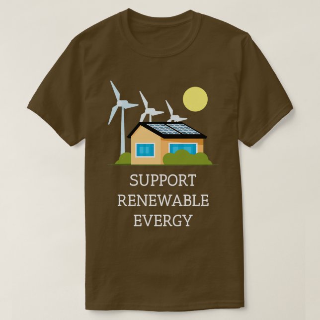 T-shirt Soutien aux énergies renouvelables (Design devant)