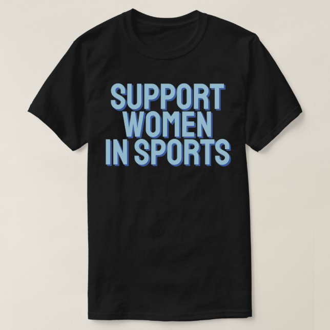 T-shirt soutien aux femmes en bleu sport (Design devant)