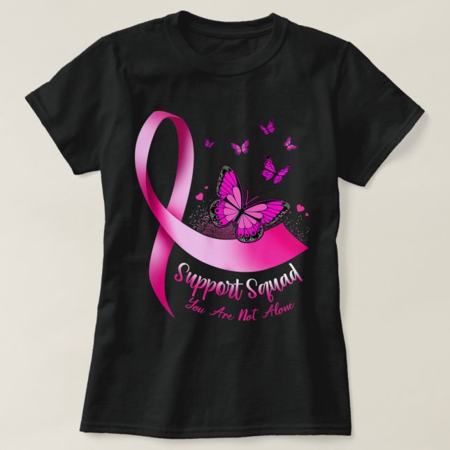 T-shirt Soutien aux papillons de femme Escadron Cancer du  (Design devant)