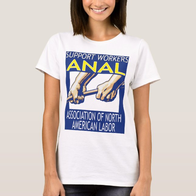 T-shirt Soutien aux travailleurs par ANAL (Devant)
