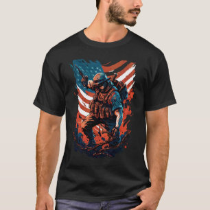 T-shirt Soutien aux troupes américaines Soldat américain