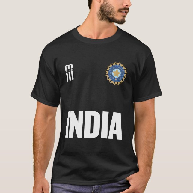 T-shirt Soutien-cricket indien Jersey Inde Ventilateur de  (Devant)