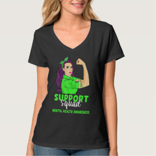 T-shirt Soutien de l'équipe Green Warrior Mental Health