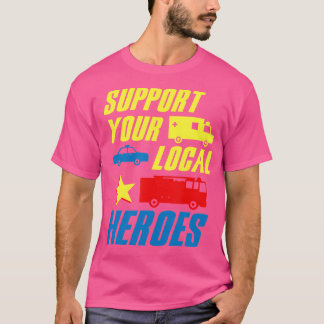T-shirt Soutien des héros locaux Médecin Médecin Police Po