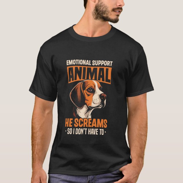 T-shirt Soutien émotionnel Animal Amoureux des chiens Beag (Devant)