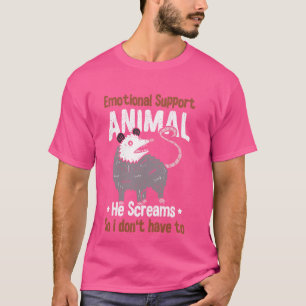T-shirt Soutien émotionnel Animal Opossum Feral Posum Tras