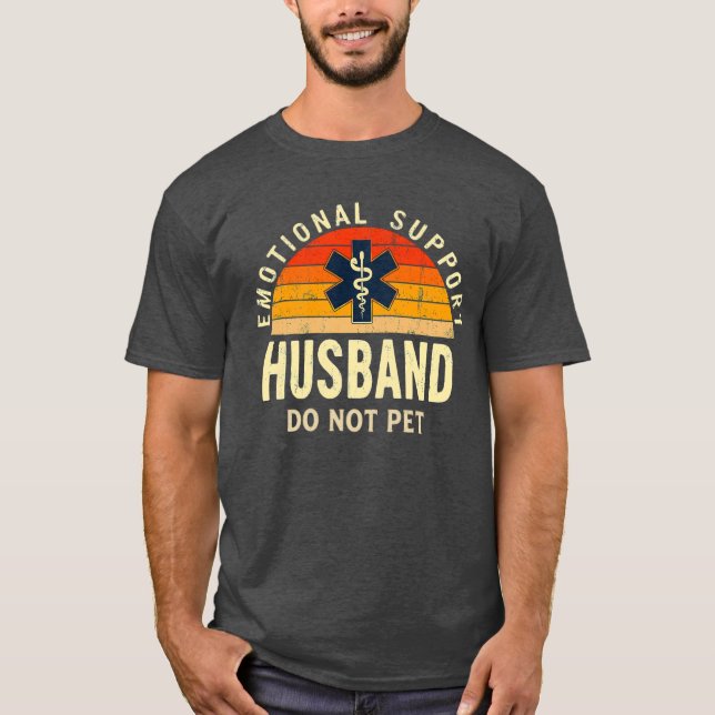 T-shirt Soutien émotionnel Mari - Ne pas familiariser avec (Devant)