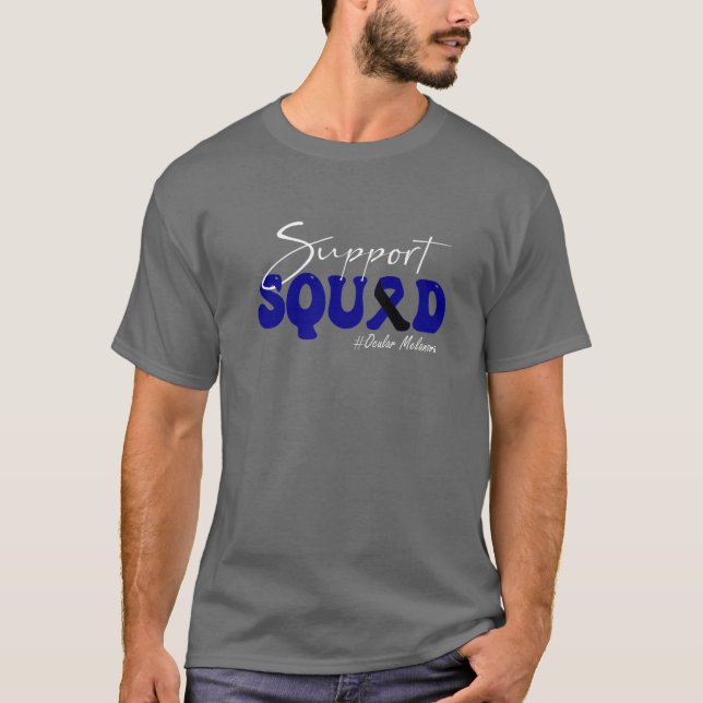 T-shirt Soutien Équipe de sensibilisation au mélanome ocul (Devant)