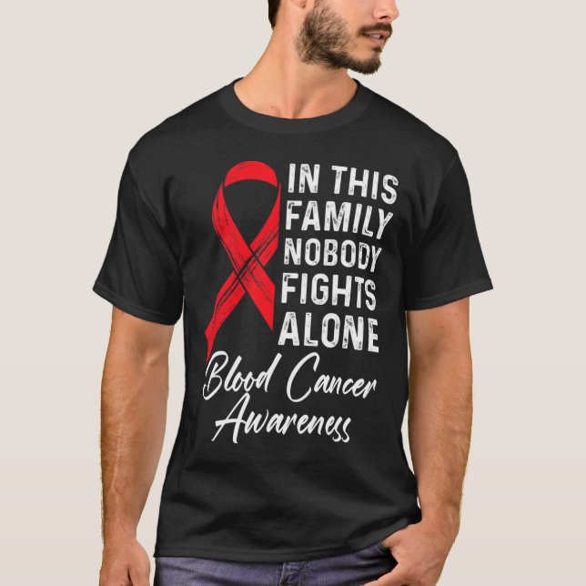 T-shirt Soutien familial Sensibilisation au cancer du sang (Devant)