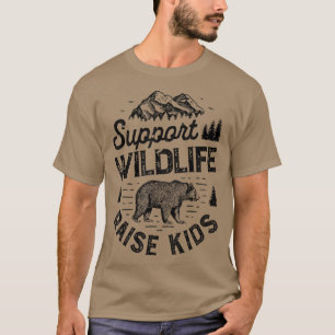 T-shirt Soutien Faune Levée Enfants Garçons Maman Papa M