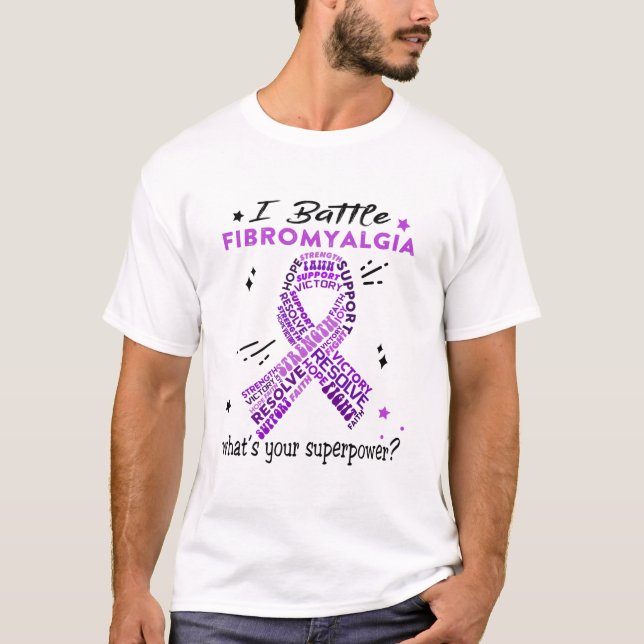 T-shirt Soutien Fibromyalgia Guerrier dons (Devant)