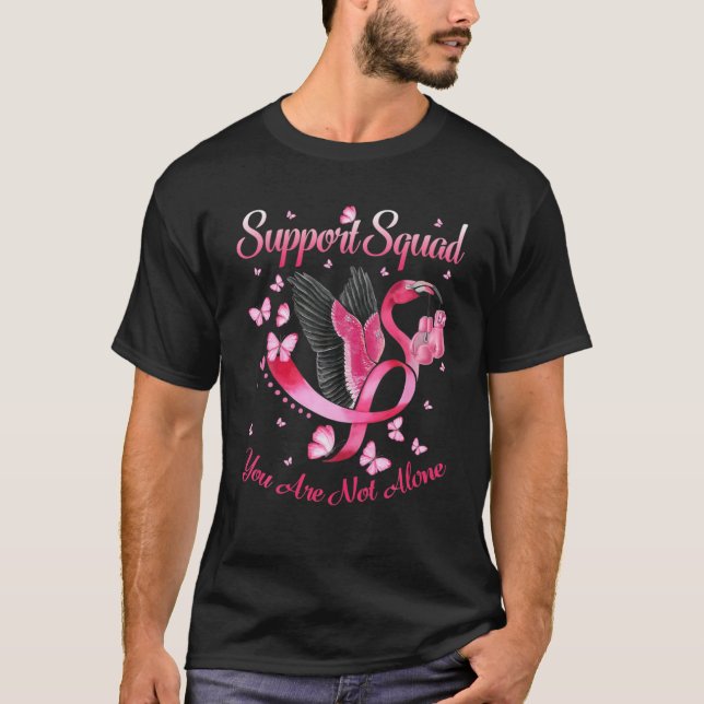 T-shirt Soutien Flamant rose de l'équipe de lutte rose gue (Devant)
