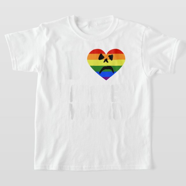 T-shirt Soutien gay pride Amour, drapeau arc-en-ciel, drap (Poser)