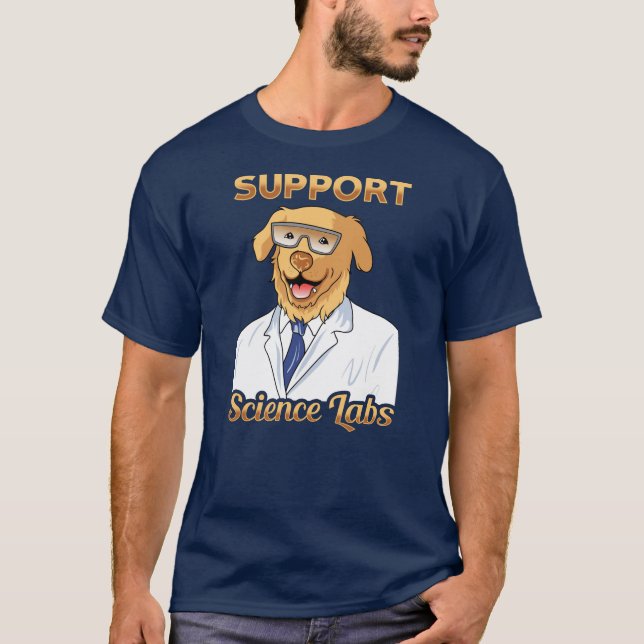 T-shirt Soutien Laboratoires de sciences - Labrador Gag (Devant)