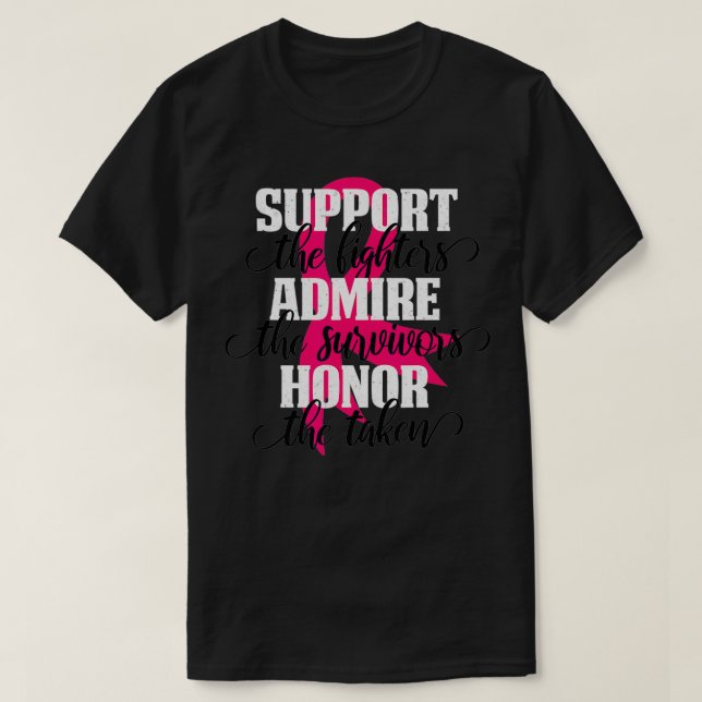 T-shirt Soutien Les Combattants Admirent Les Survivants Ho (Design devant)