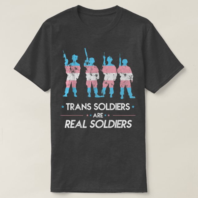 T-shirt Soutien militaire transgenre Droits trans 5965  (Design devant)