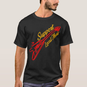 T-shirt Soutien Musique Locale Dormir Avec Musicien Bands 